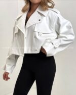 کت کراپ چرم مدوسا