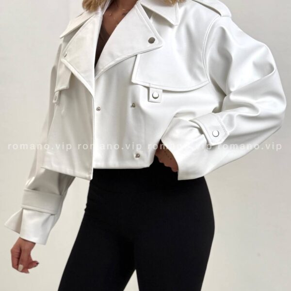 کت کراپ چرم مدوسا