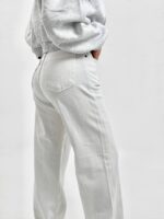 شلوار نیم بگ سفید R - تصویر 2