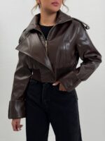 کت کراپ چرم cha - تصویر 6