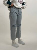 شلوار واید پایین کات یخی H - تصویر 2