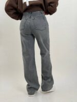 شلوار جین نیم بگ R - طوسی روشن - تصویر 3