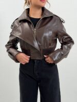 کت کراپ چرم cha - تصویر 5