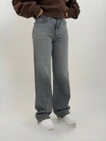 شلوار جین نیم بگ R - طوسی روشن - تصویر 2