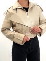 کت کراپ چرم cha - تصویر 2