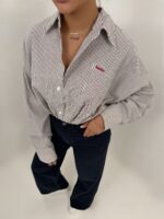شومیز باتر کراپ راه راه-Z